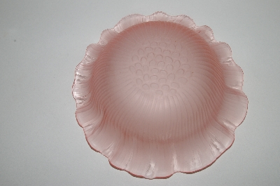 +MBA #62-020   "Vintage Pink Depression Glass "Clear Pink & Satin Glass' Fancy Small Serving Bowl