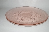 +MBA #61-162  " Vintage Pink Glass Round "Floral Pattern" Platter