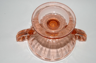 + MBA #62-219  Vintage Pink Depression Glass "Fancy" Compote