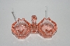 +MBA #63-001  Vintage Pink Depression Glass "Salter" With Glass Scoops