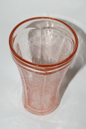 + MBA #63-214  Set Of 5 Vintage Pink Depression Glass Large Tumbler