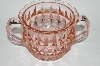 +MBA #63-158  Vintage Pink Depression Glass "Windsor Diamond" Jannette Glass Sugar Bowl