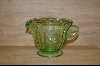 +MBA #4878  "Madrid" Federal Glass Green Creamer #4878