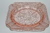 +MBA #63-088  Vintage Pink Depression Glass "Adam" Ashtray