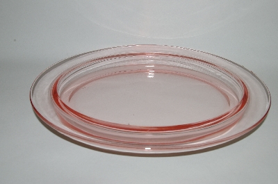  +MBA #64-155  "Vintage Pink Depression Glass Oval Tray