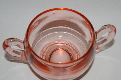 +MBA #64-328  Vintage Pink Depression Glass Sugar Bowl