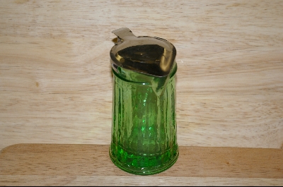 +MBA  "Reproduction Green Glass Syrup Pitcher #4815