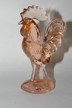 +MBA #64-168   Vintage Pink Glass Chicken