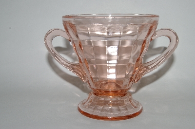 +MBA #64-501   " Vintage Pink Depression Glass Sugar Bowl
