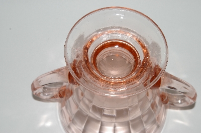 +MBA #64-501   " Vintage Pink Depression Glass Sugar Bowl