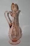 +MBA #64-493   Vintage Pink Depression Glass "Fostoria" Cruet With Glass Stopper