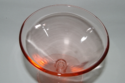 +MBA #64-489  Vintage Pink Depression Glass  Footed "Compote"