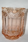 +MBA #63-015  Vintage Pink Depression Glass Fancy Footed Vase