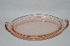 +MBA #63-135   Vintage Pink Depression Glass "Fancy" Oval Vanity Tray