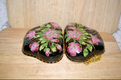 +MBA  "Black Enameled Flower Purse #4983