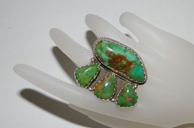 +MBA #65-192  " Big & Beautiful 4 Stone Green Turquoise Ring