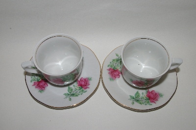 +MBA #66-116 Baum Brothers "Maria Pattern" Set Of 8 Expresso Cups & saucers"