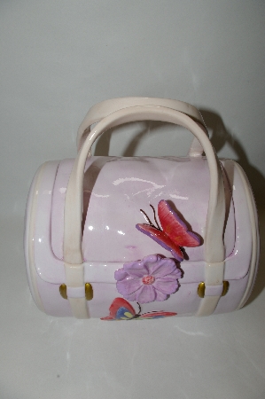 +MBA #69-164   " Pale Pink 3D Butterfly Handbag Cookie Jar
