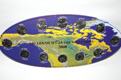 +MBA #66-083  "Canada 2000 Millennium Designs 12 Coin Carded Set