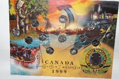 +MBA #66-090  "Canada Mellennium 1999  Carded 12 Coin Set