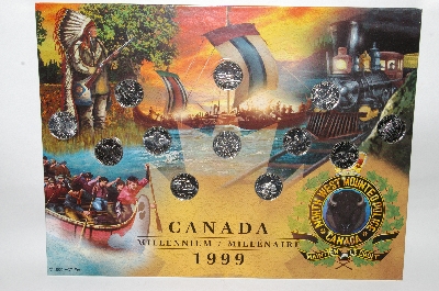 +MBA #66-090  "Canada Mellennium 1999  Carded 12 Coin Set