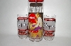 +MBA #64-497  "Coca Cola Straw Holder & 2 Glass Set