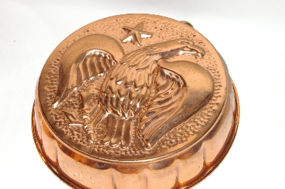 +Vintage Round Copper Eagle Jello Mold