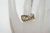 +MBA #77-082   18K White Gold Yellow Sapphire , Chocolate & White Diamond Criss Cross Ring