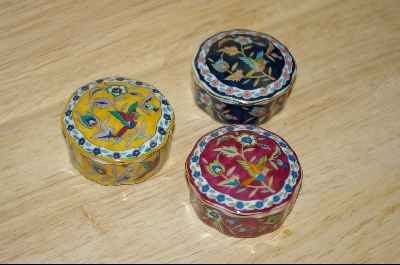 + Set Of 3 Silk Road Porcelain Mini Boxes