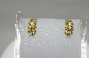 +MBA #78-016     14K Yellow Gold 3 Flower Yellow & White Diamond Earrings