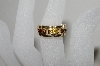 +MBA #78-031  " 14K Yellow Gold Yellow & Red Diamond Link Look Diamond Ring