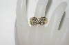 +MBA #77-053  14k Yellow Gold Cross Over Diamond Band Ring