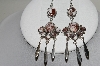 +MBA #78-203  Sterling Artist Stamped Dangle Style Crazy Horse Earrings