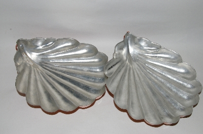 +Set Of 2 Vintage "Shell" Copper Molds