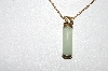 +MBA #80-160  "14K Yellow Gold Jade Pendant With 18" Chain
