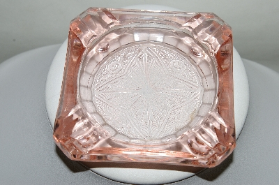 +MBA #81-245  Set Of 2 Vintage Pink Depression Glass Ashtray