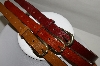 +MBA #82-0125  "Set Of 3 Leather Land "Skinny" Belts