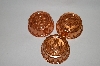 +MBA #81-170   Set Of 3 Unlined Small Round Copper Jello Molds