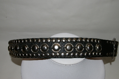 +MBA #82-086  "From The 1970's Studded  Black Leather Belt
