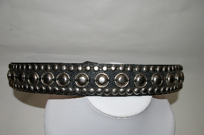 +MBA #82-086  "From The 1970's Studded  Black Leather Belt