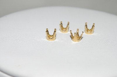 +MBA #85-206   "4 Total  14K Yellow Gold  4 Prong Heads 