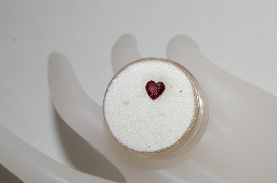 +MBA #85-166   1 Heart Cut 4mm Rhodolite From Tanzania