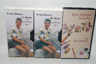 +MBA #85-027  " Set Of Three "Jan Dressler" Stenciling How To VHS Tapes