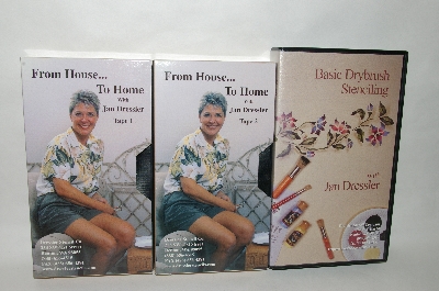 +MBA #85-027  " Set Of Three "Jan Dressler" Stenciling How To VHS Tapes