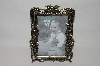 +MBA #85-061   " Brass Square "Rose Garden"  5x7 Picture Frame"