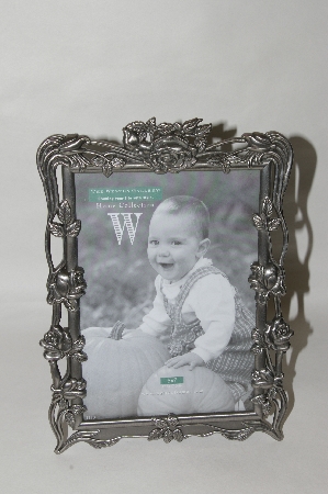 +MBA #85-001  " The Western Gallery  Pewter "Rose Garden Picture Frame 5x7