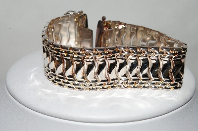 +MBA #86-062   Large Sterling Fancy Bracelet