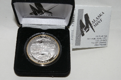 +MBA #86-047  "Sterling & 24k Official 2008 State Of Alaska Medallion