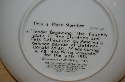 +MBA #5961  "Donald Zolan Children & Pets Series "Tender Beginning" 1985