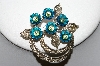 +MBA #87-181   Vintage Silver Tone Floral Brooch